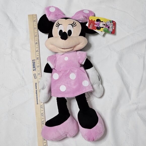 Disney Junior Minnie Mouse Plush Doll Stuffed Animal Toy Pink 16 Inches NWT - Picture 1 of 7